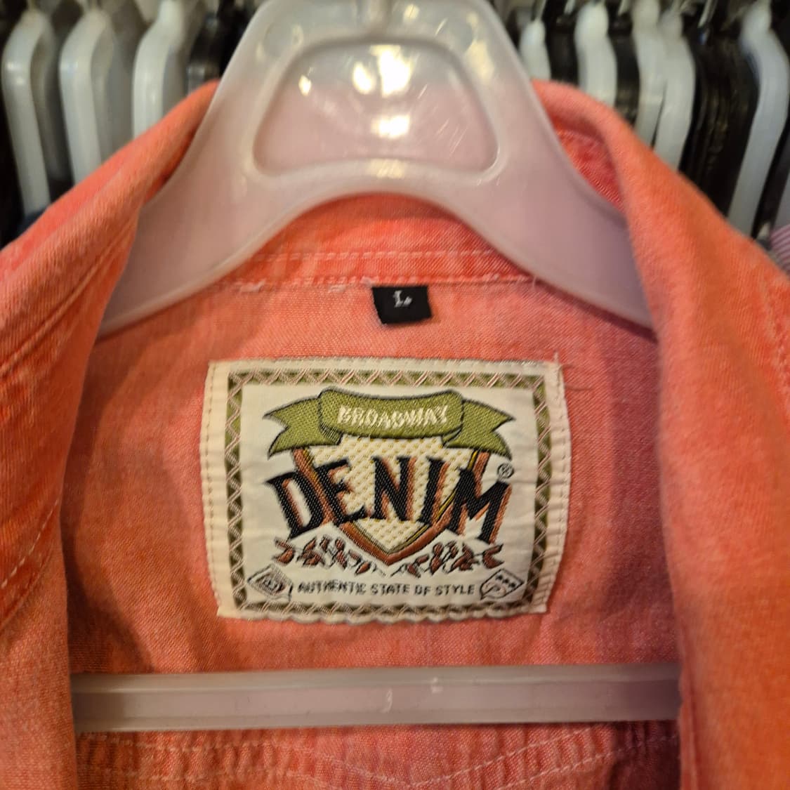 L~XL 피그먼트워싱 웨스턴 데님셔츠  상품이미지3