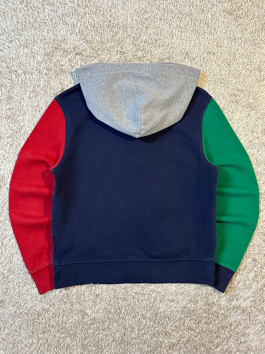 폴로 랄프로렌 신형 QR 보이즈 베어 컬러블록 후드티 상품이미지3