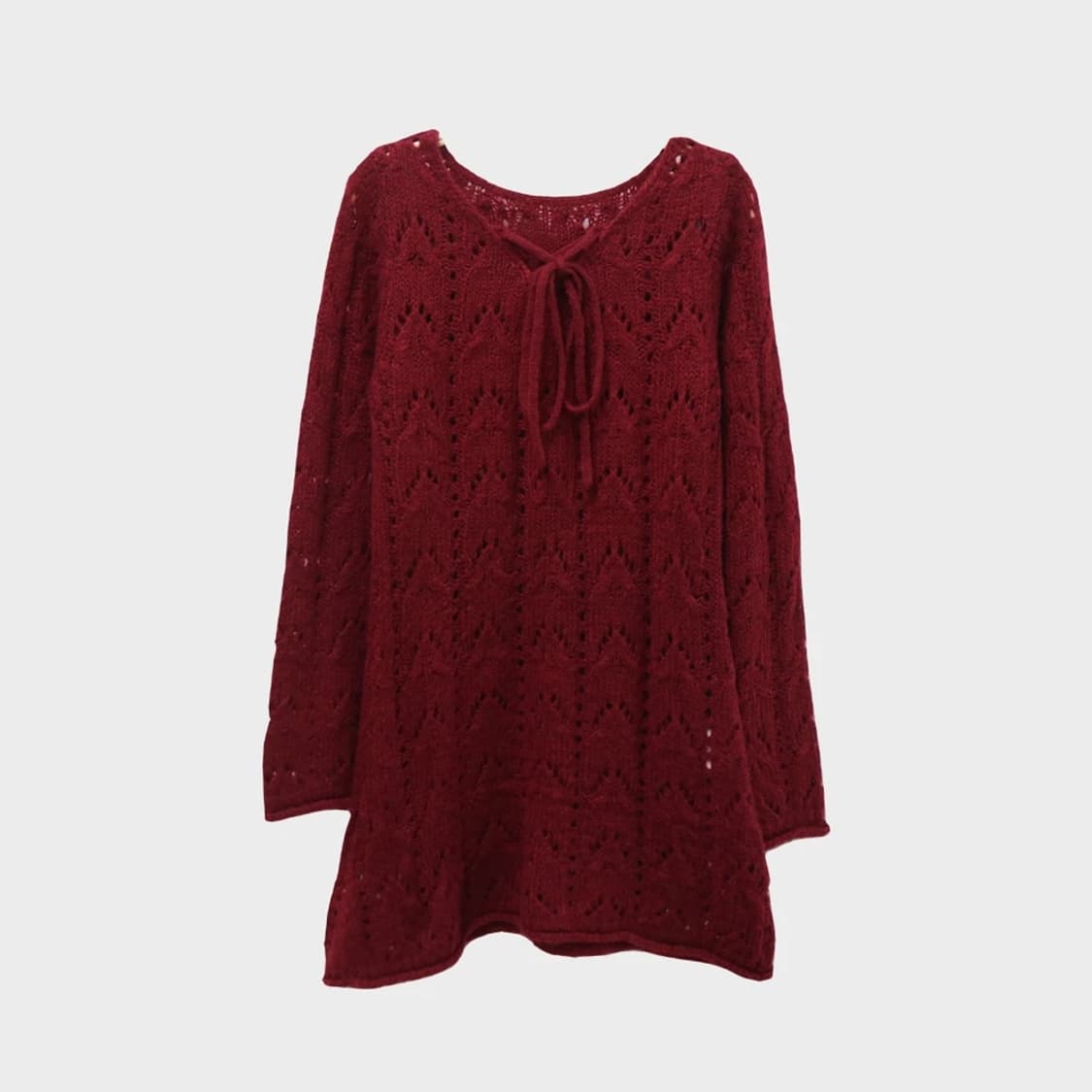 FELISSIMO 발레코어 니트 펀칭 원피스 62396 상품이미지1