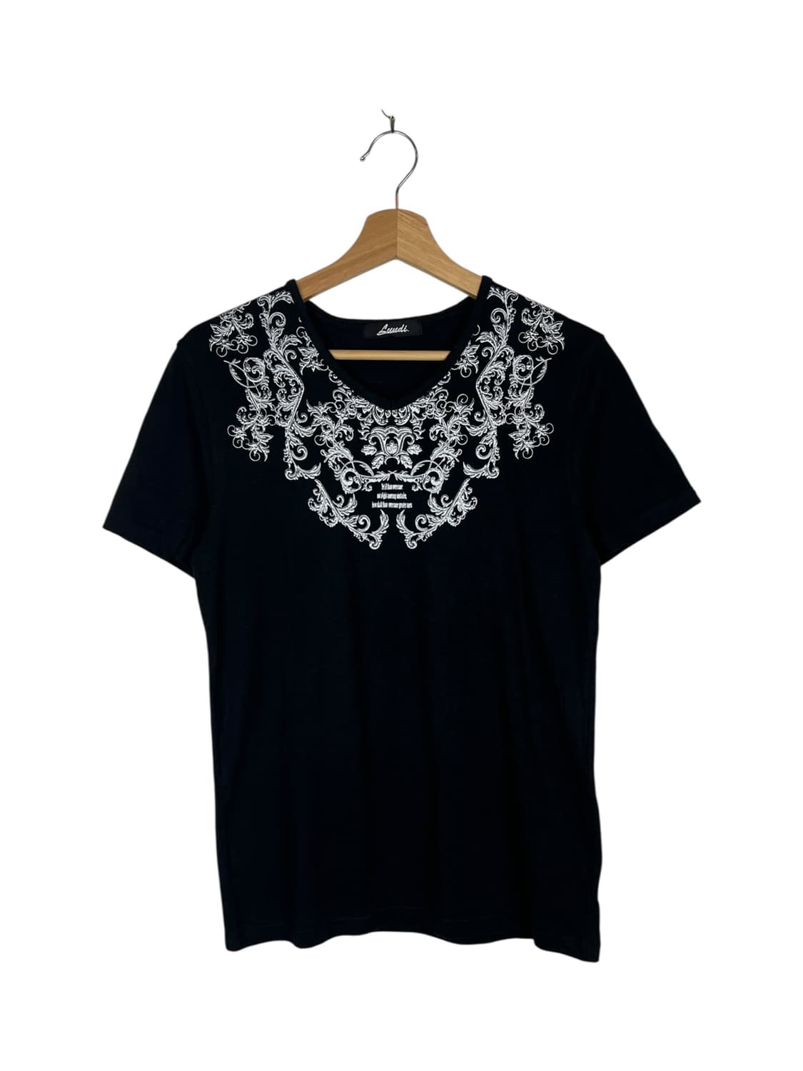 Laudi 블랙 패턴 프린팅 티셔츠 L 상품이미지1