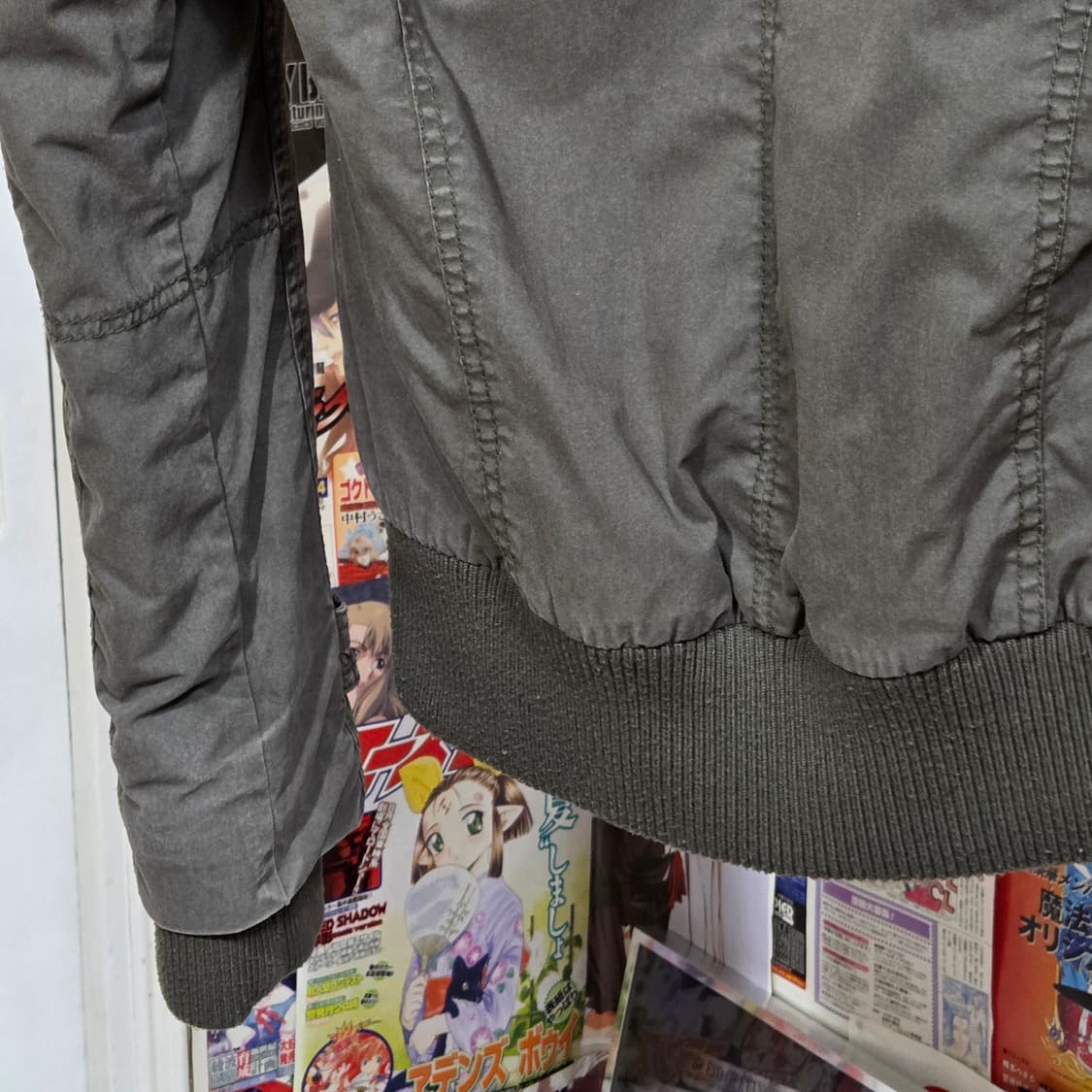 버커루 Y2K 카키 라쿤 퍼 패디드 점퍼 상품이미지8