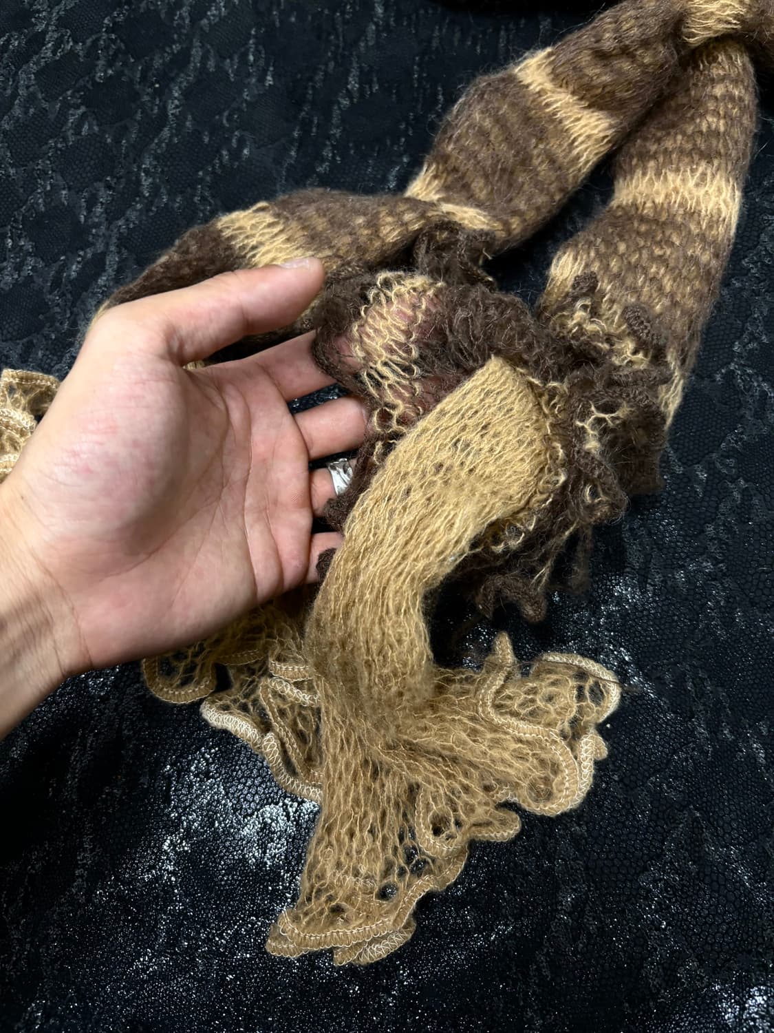 14. 00’s stripe brown scarf 3.5 상품이미지4