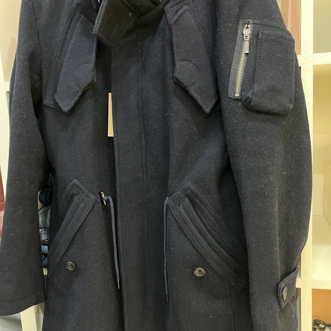 토네이도 마트 블랙 울 모직 코트 M 상품이미지4