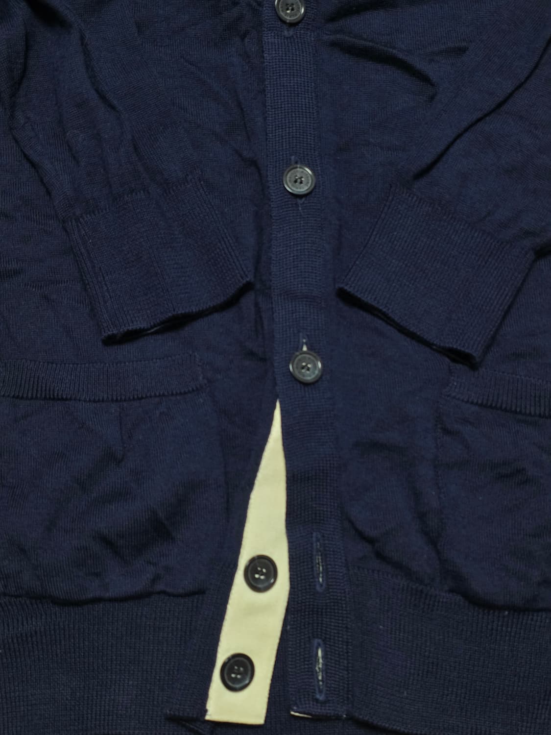 L) 메종키츠네 트리컬러 네이비 가디건 상품이미지3