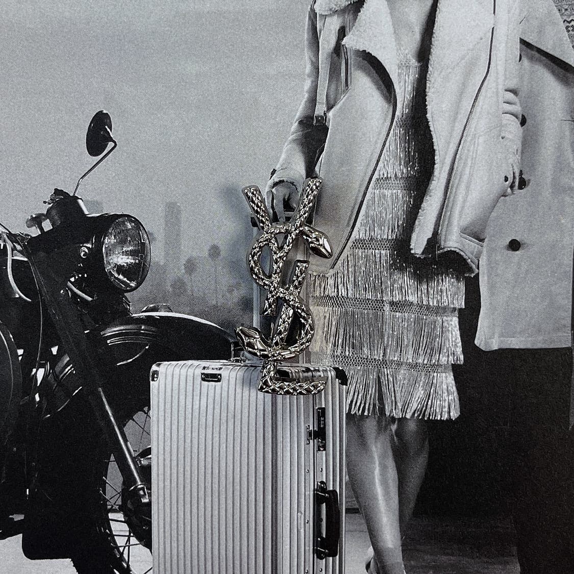 YSL 스네이크 레더 브로치 상품이미지1