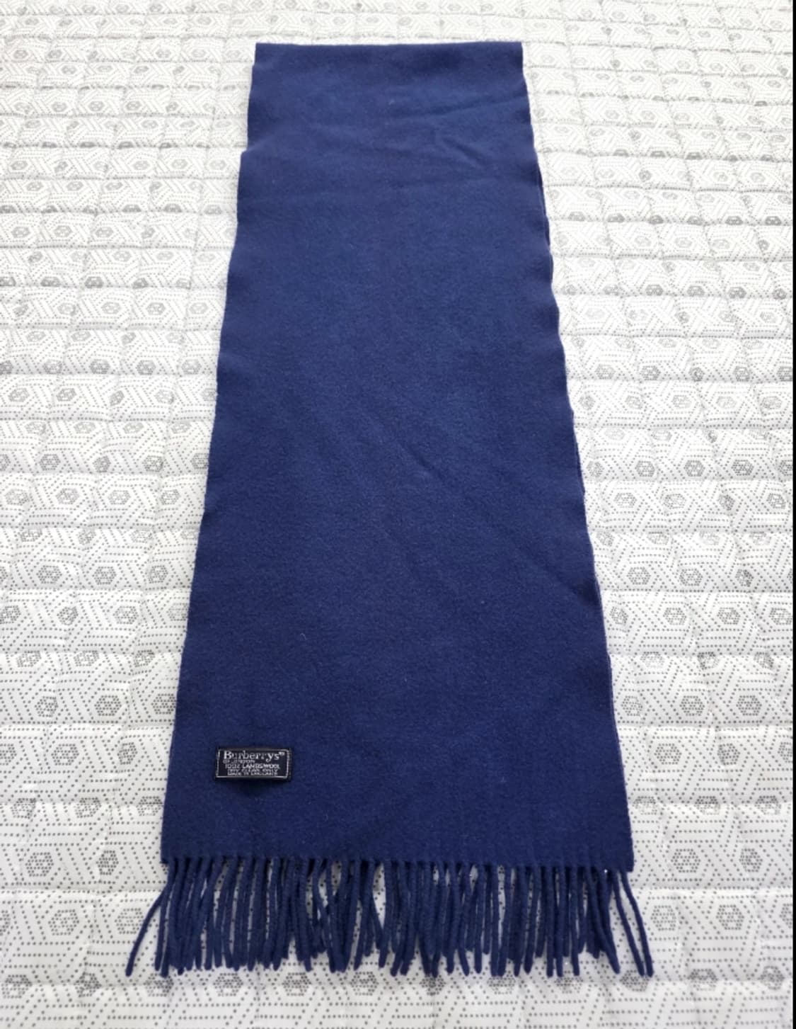 버버리 램스울 머플러 네이비 상품이미지5