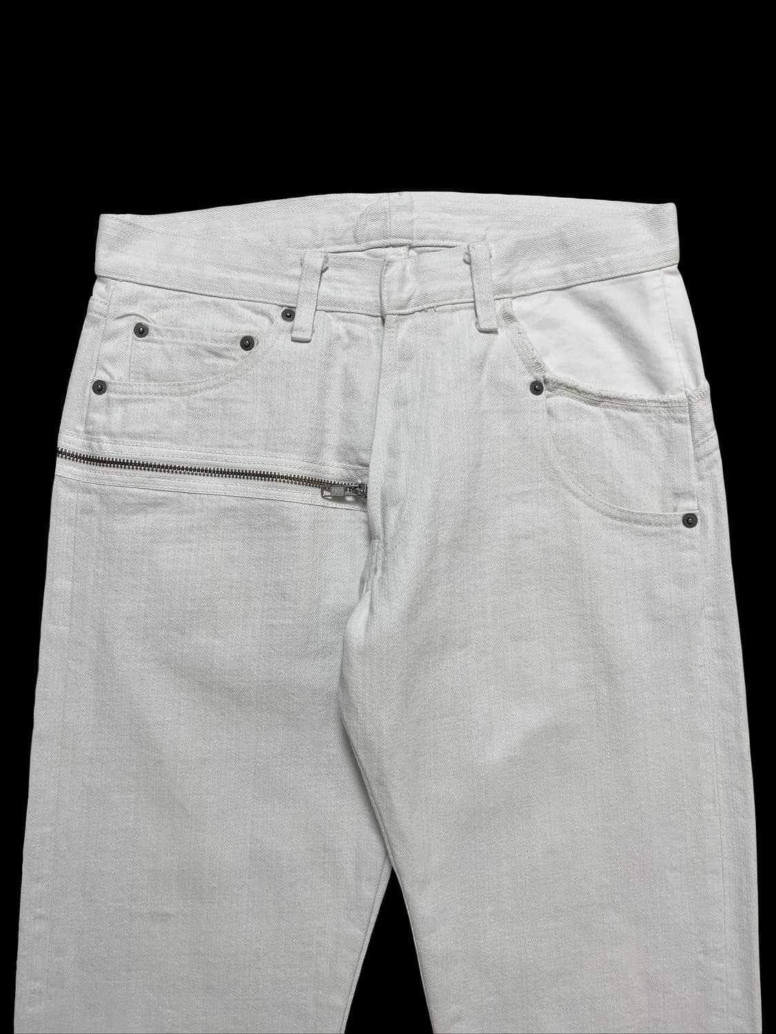 Talking About The Abstraction 지퍼 팬츠 화이트 상품이미지4