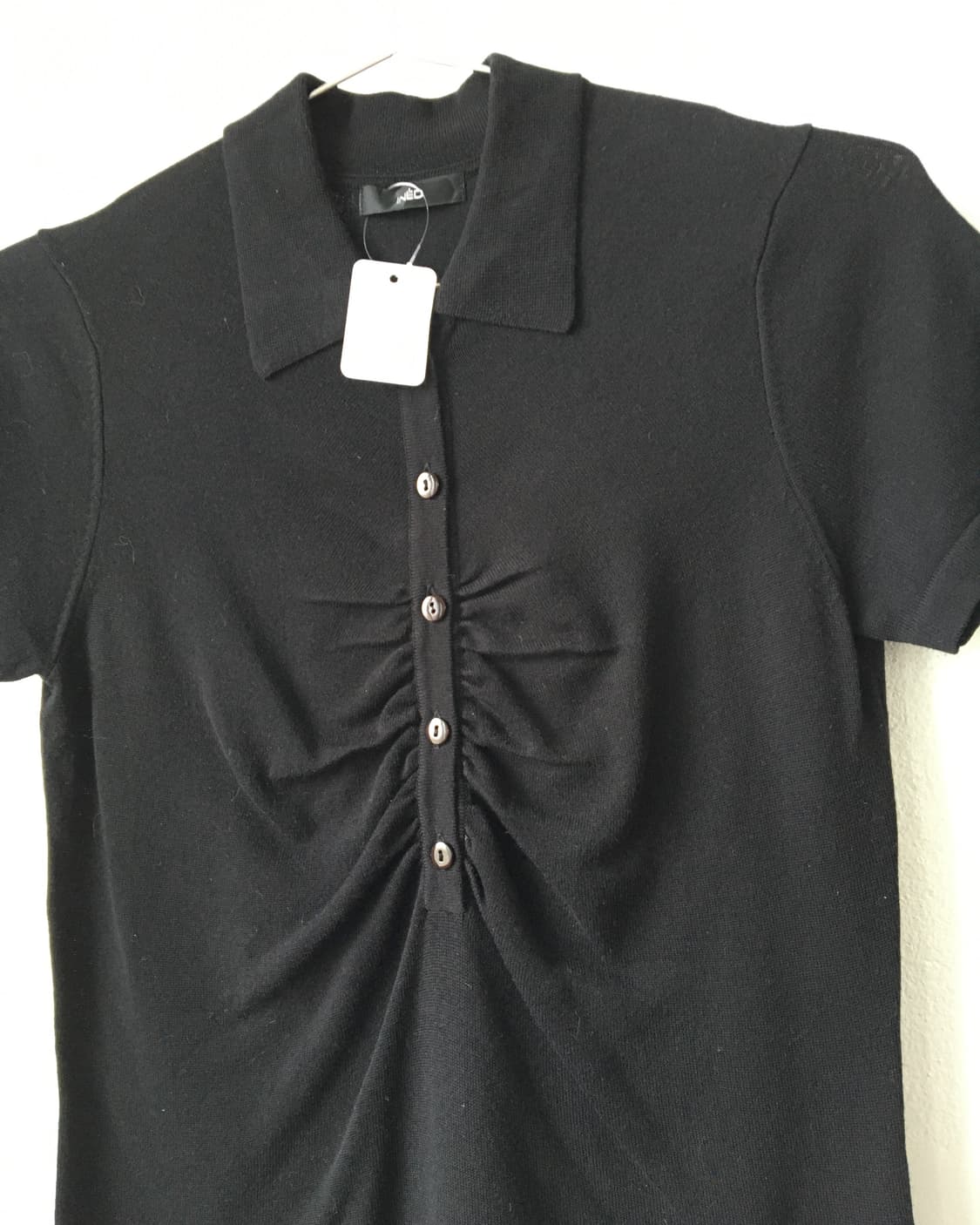 Shirring Henry neck pk t 상품이미지4