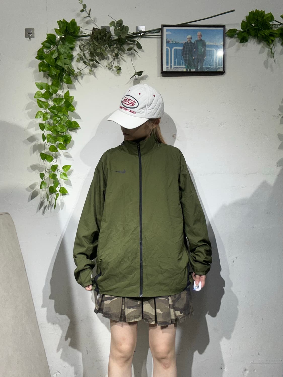 나이키 카키 그린 오버핏 바람막이 자켓 XL 상품이미지2