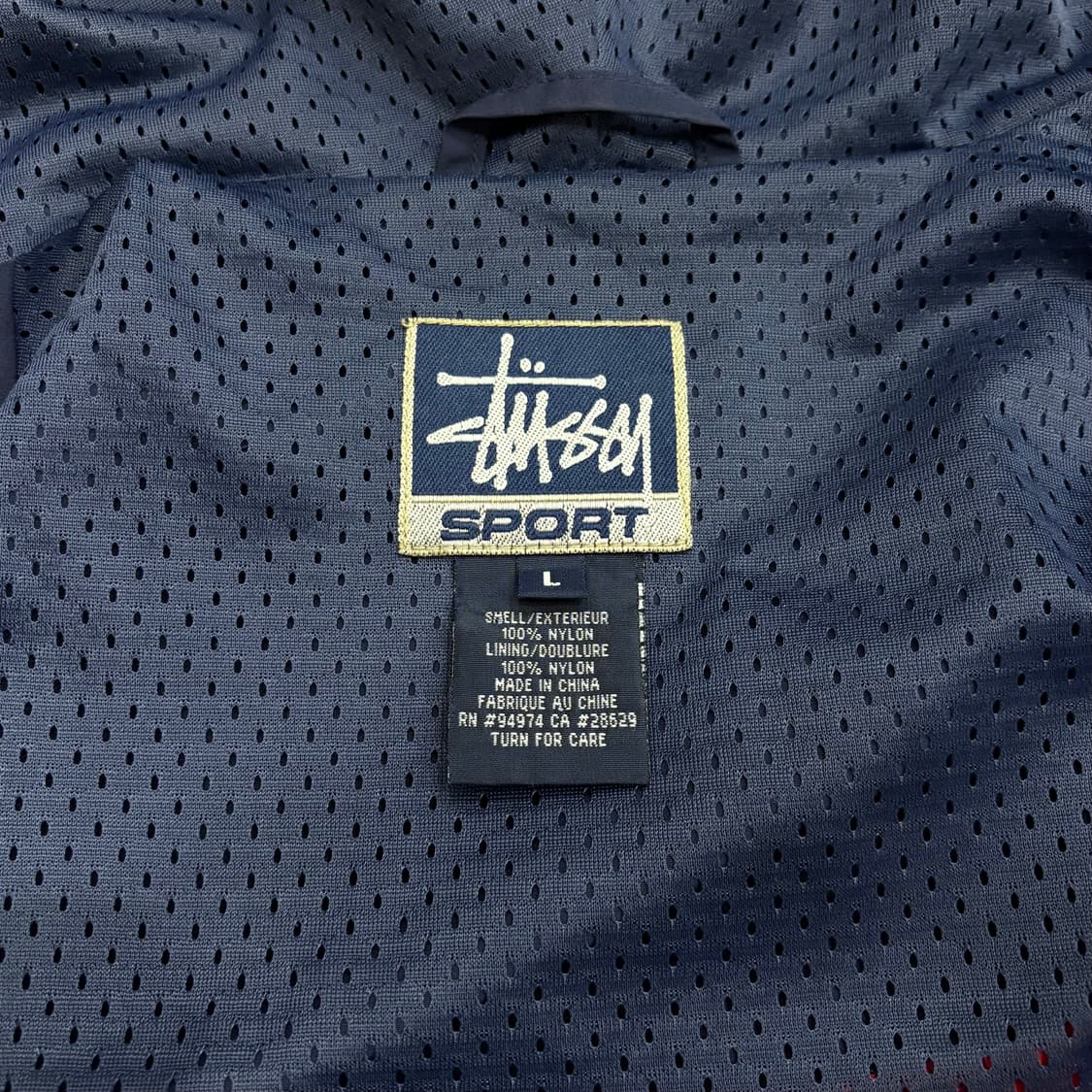 스투시 스포츠 90s 올드스쿨 네이비 바람막이 후드집업 자켓 (L) 상품이미지6