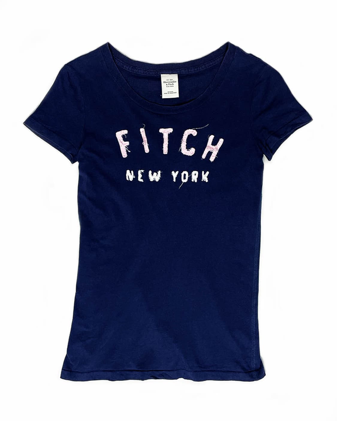 Abercrombie & Fitch 핑크 로고 패치 티셔츠 상품이미지1