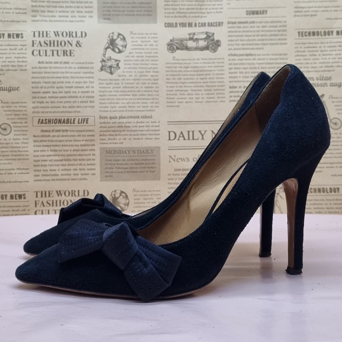 이자벨마랑 스웨이드 리본 여성 하이힐 38 240 굽11 상품이미지1