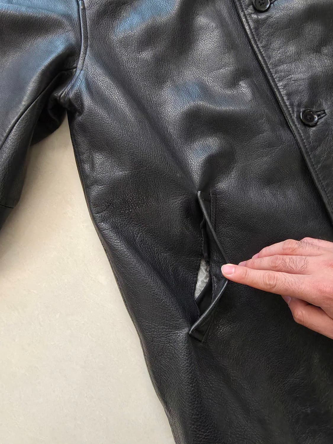 올드 갭 레더 카코트 M 상품이미지6