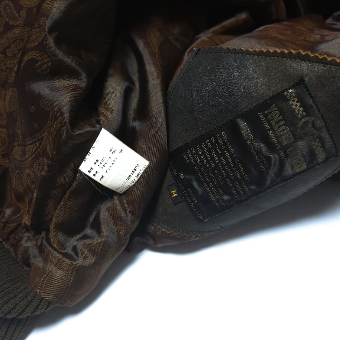 옐로우콘 90s 빈티지 라이딩 카우 레더 가죽 자켓 상품이미지9