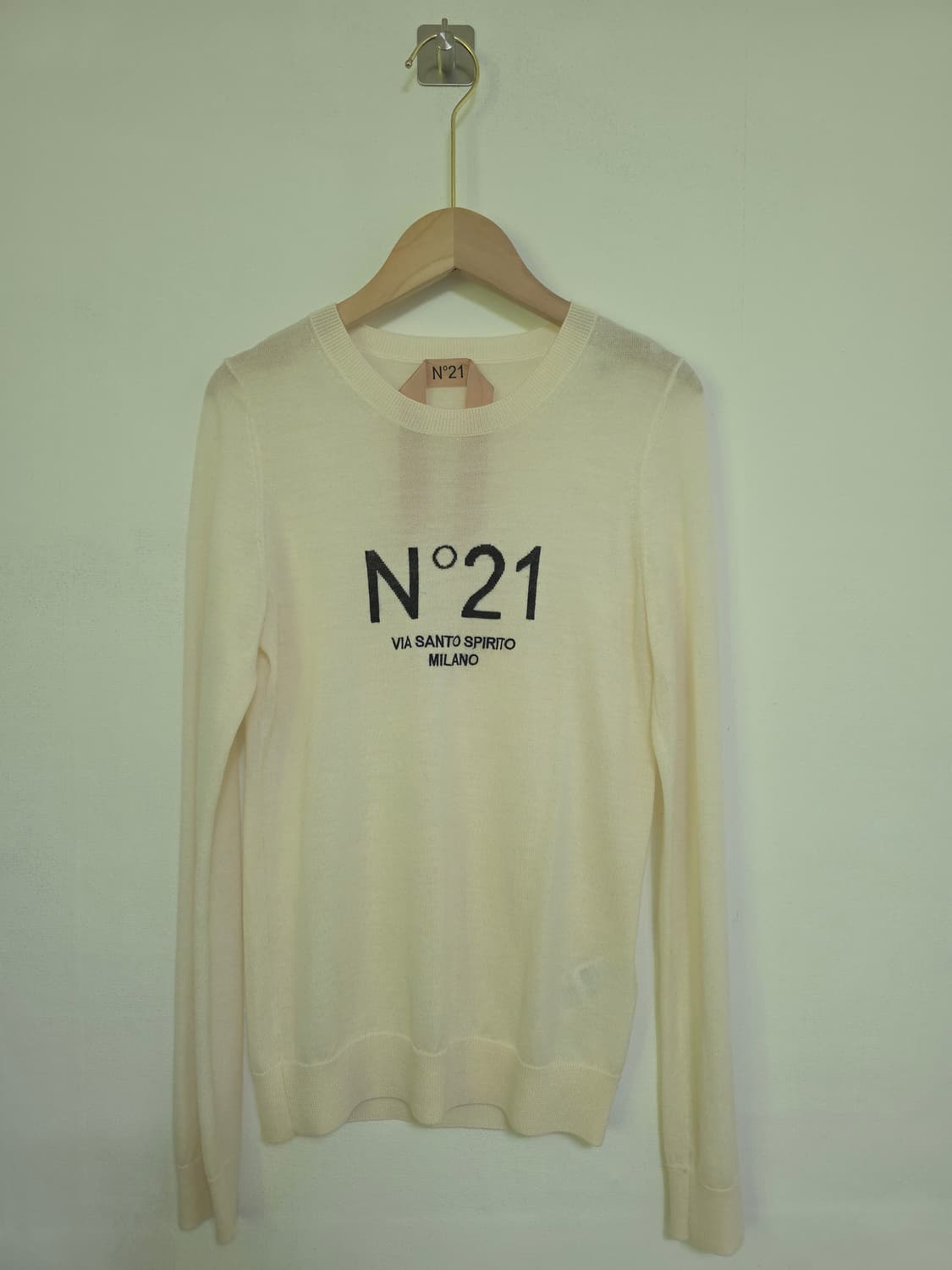 N21 넘버투엔티원 버진울100 로고 니트 IT40 상품이미지1