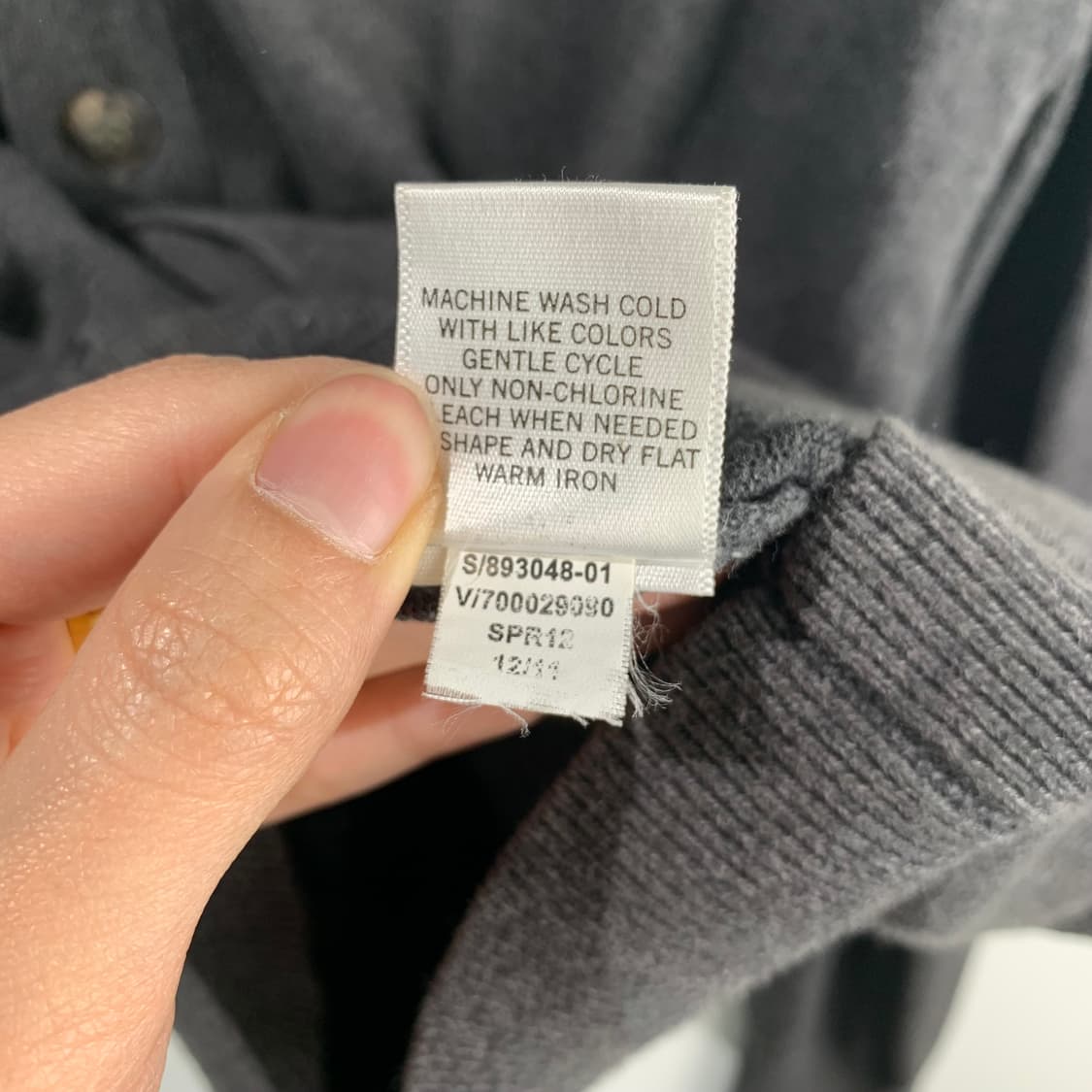 Vintage 빈티지 포켓 차콜 니트 후드 가디건 상품이미지5