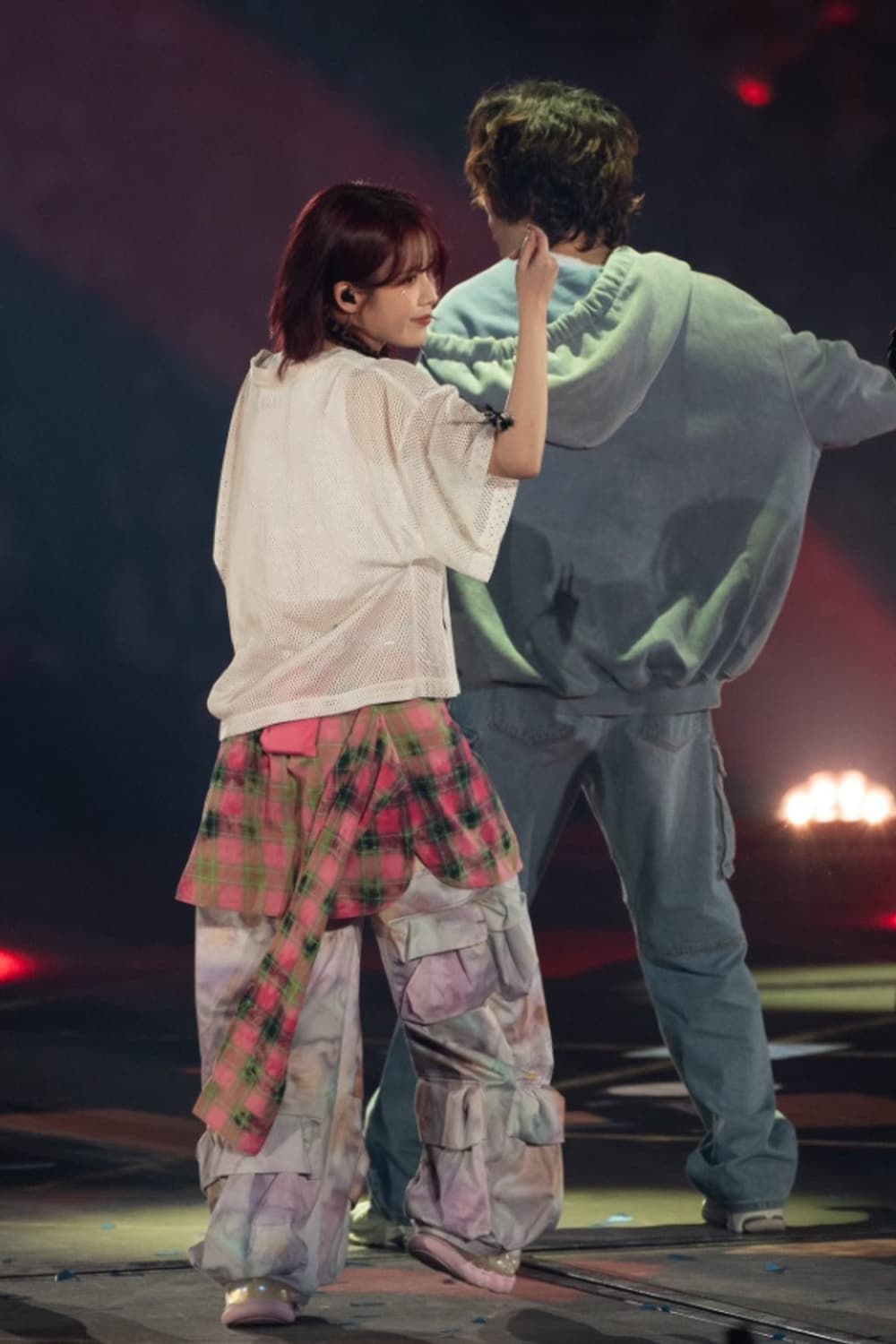 아이유 착용) 오픈와이와이 openyy 레이어드 체크 스커트 상품이미지2