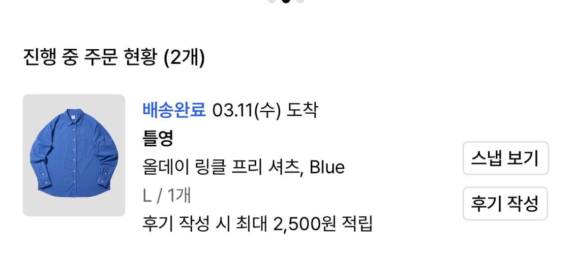 틀영 올데이 링클 프리 셔츠 블루 상품이미지4