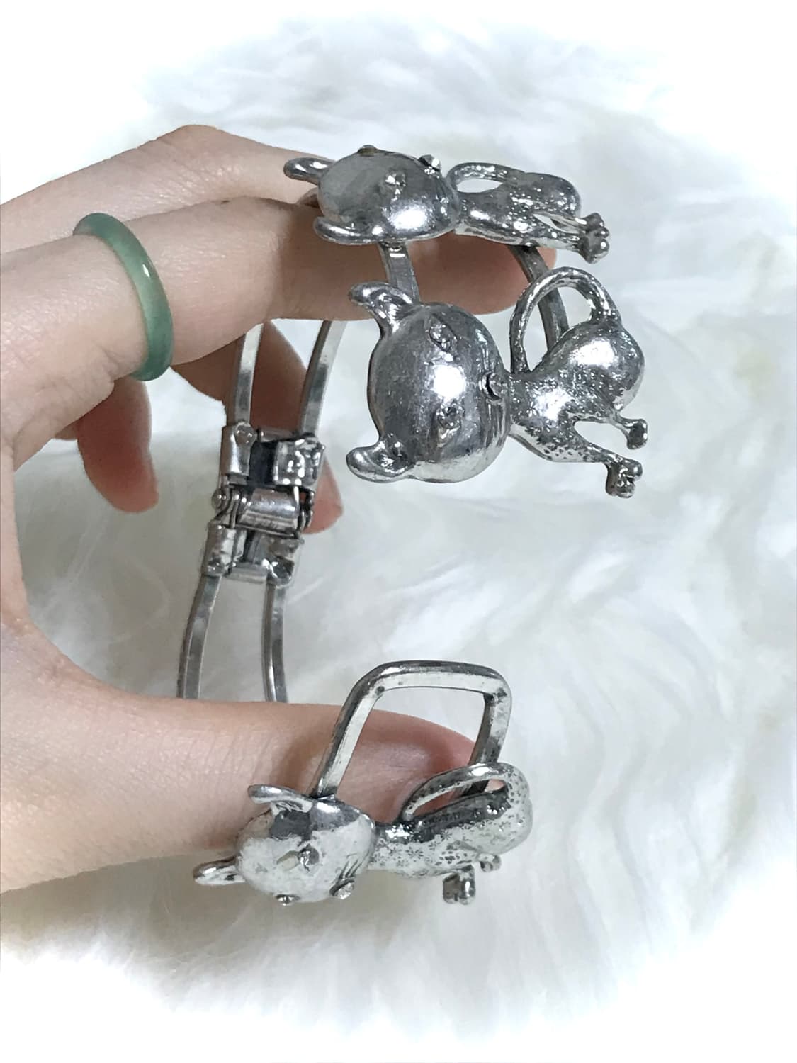 빈티지 고양이 뱅글 팔찌 상품이미지2