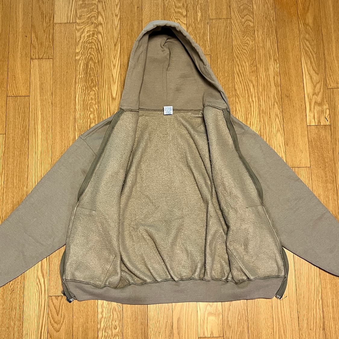 [M] 90s 빈티지 러셀 후드집업 베이지 상품이미지2