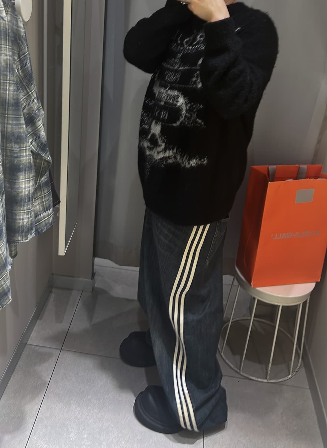 급처XS) 발렌시아가 아디다스 라지배기데님 중청 상품이미지5