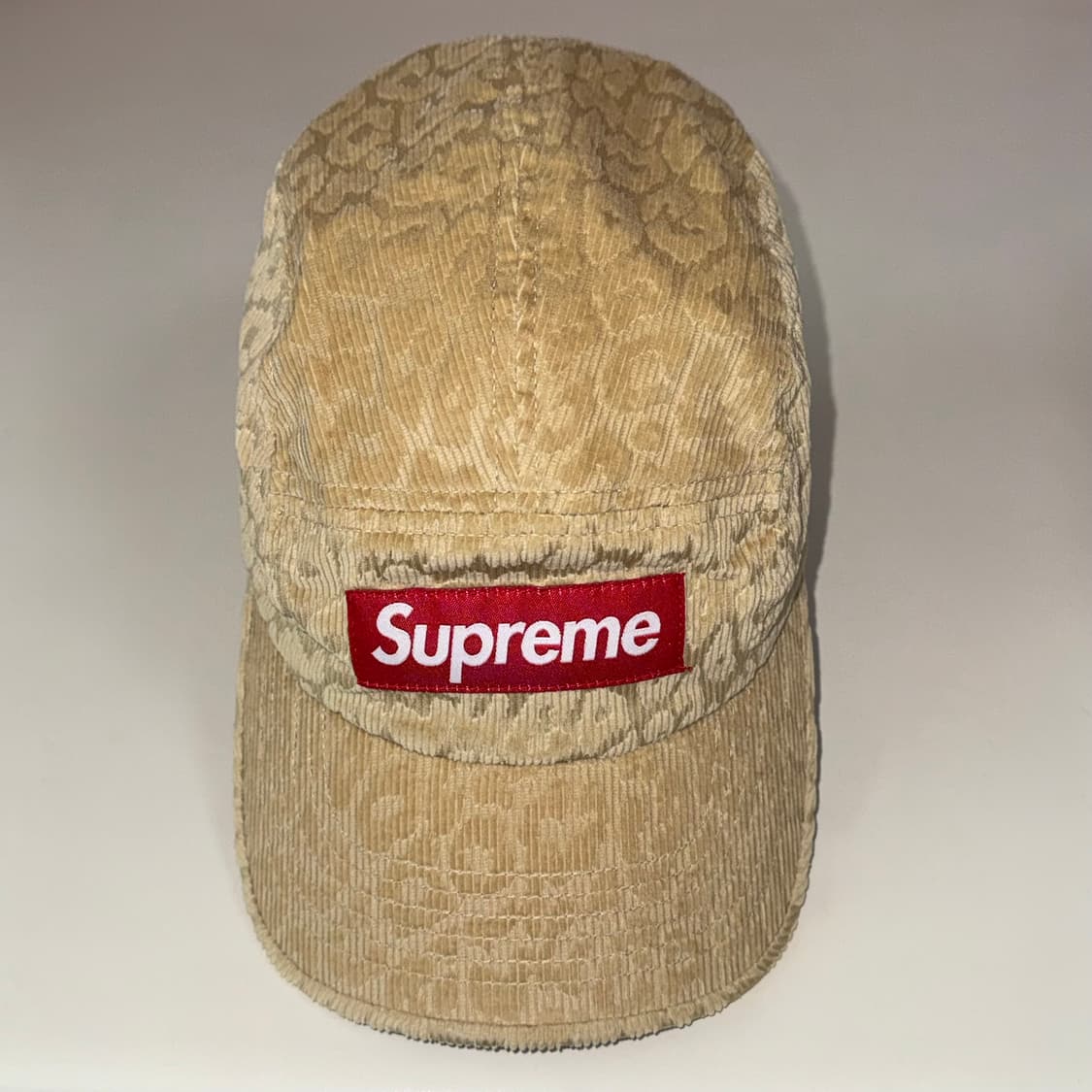 슈프림 레오파드 코듀로이 캠프캡 베이지 - 23FW 상품이미지1
