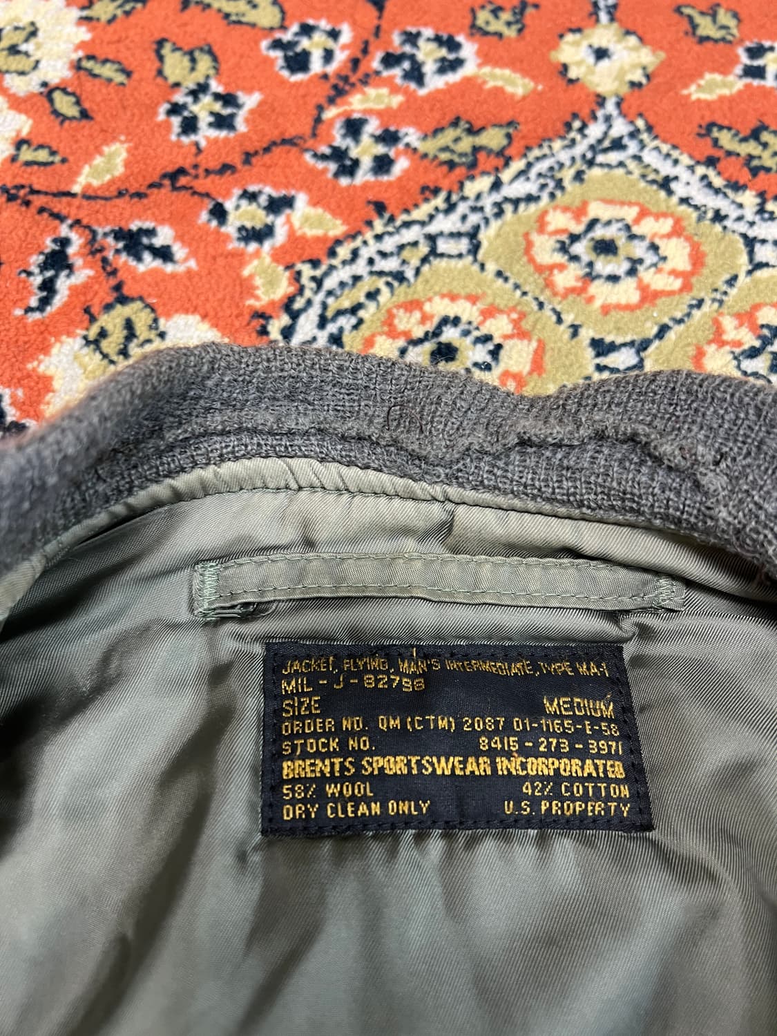 [M] Brents USA 브렌츠 스포츠웨어 빈티지 MA-1 항공점퍼 상품이미지8