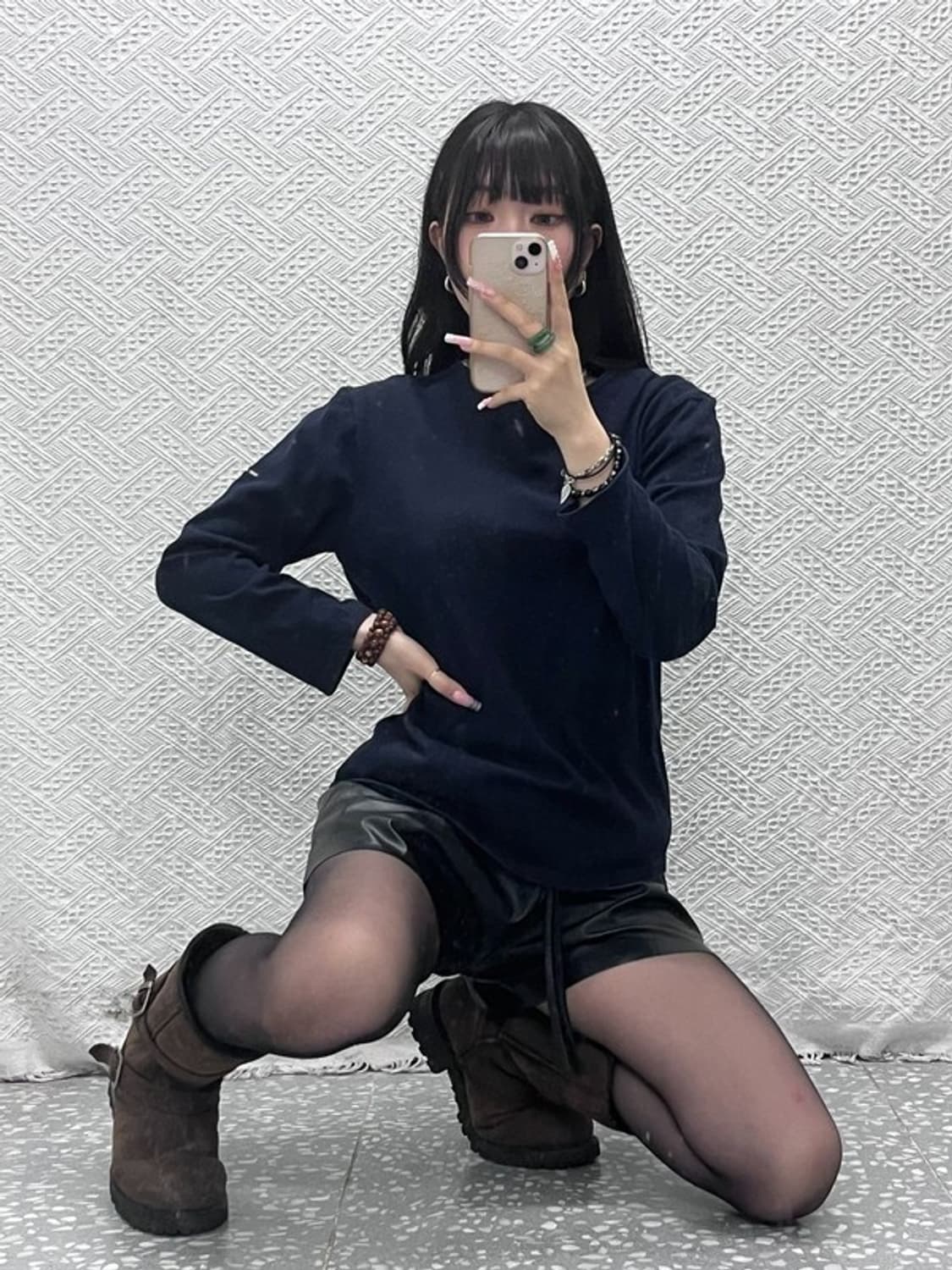 생 제임스 빈티지 캐주얼 시크 무지 롱슬리브 S C12262 상품이미지1