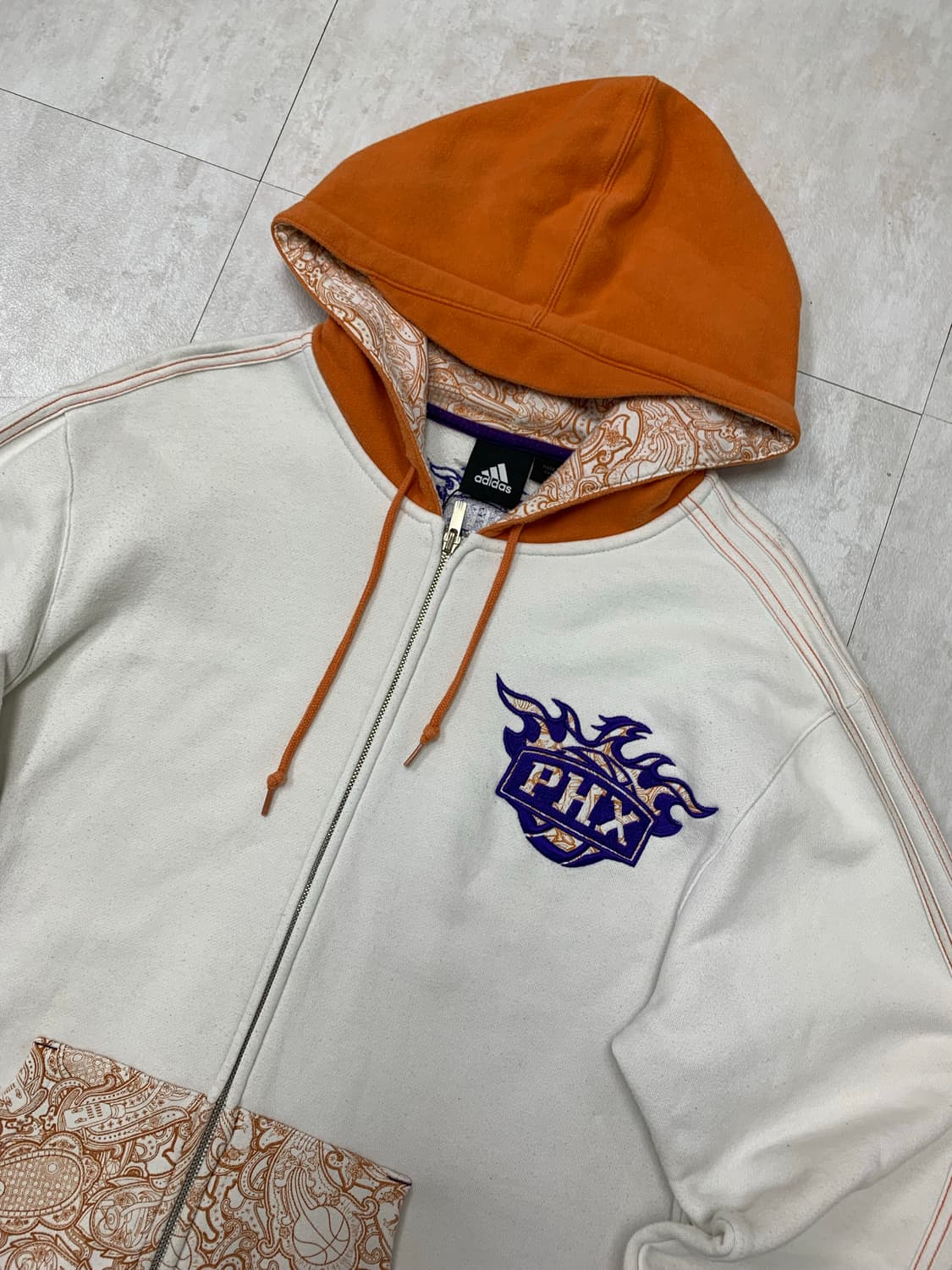 아디다스 화이트 배색 후드집업 #135 상품이미지2