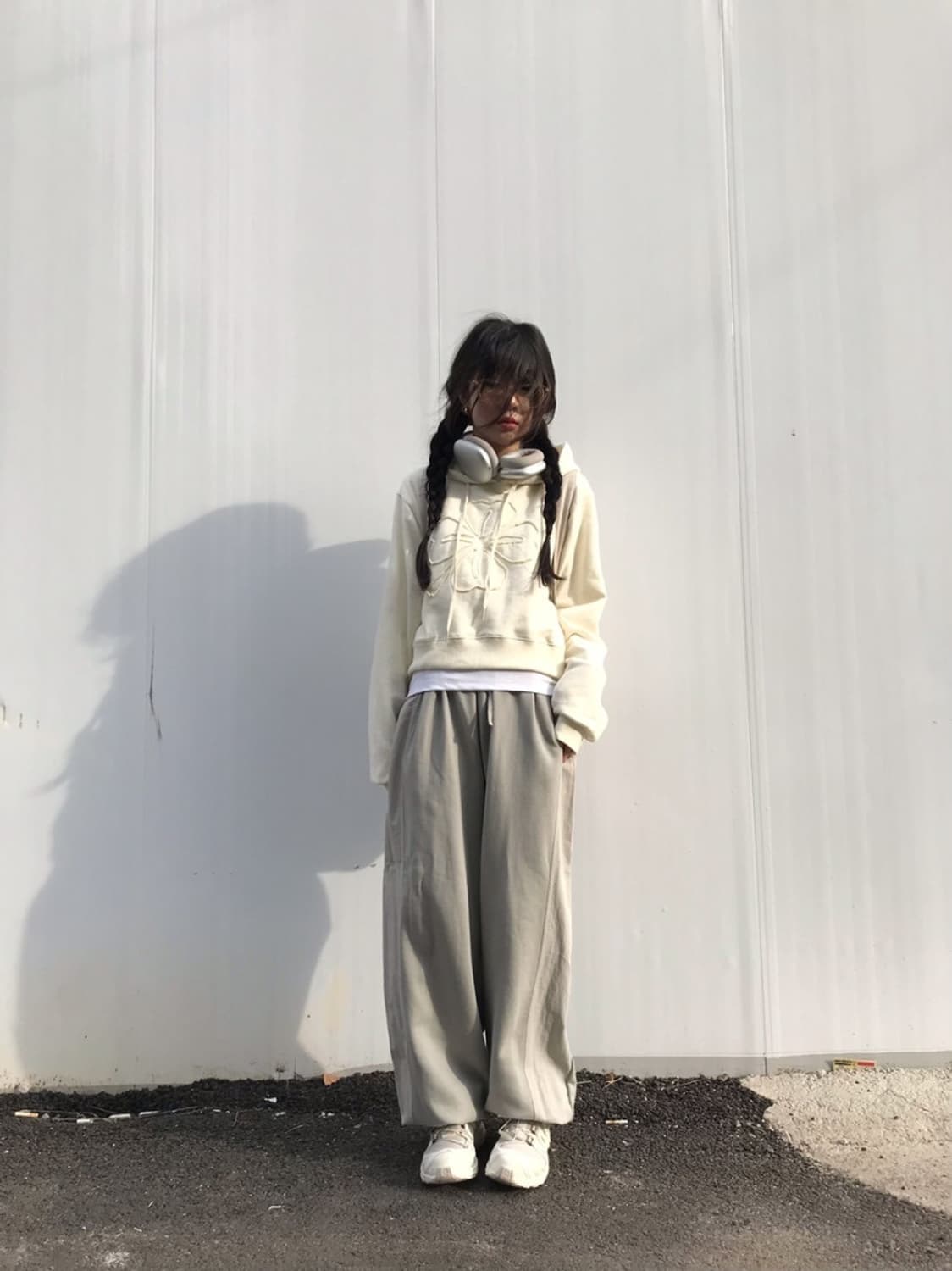 아이보리 네잎클로버 후드티🍀 상품이미지3