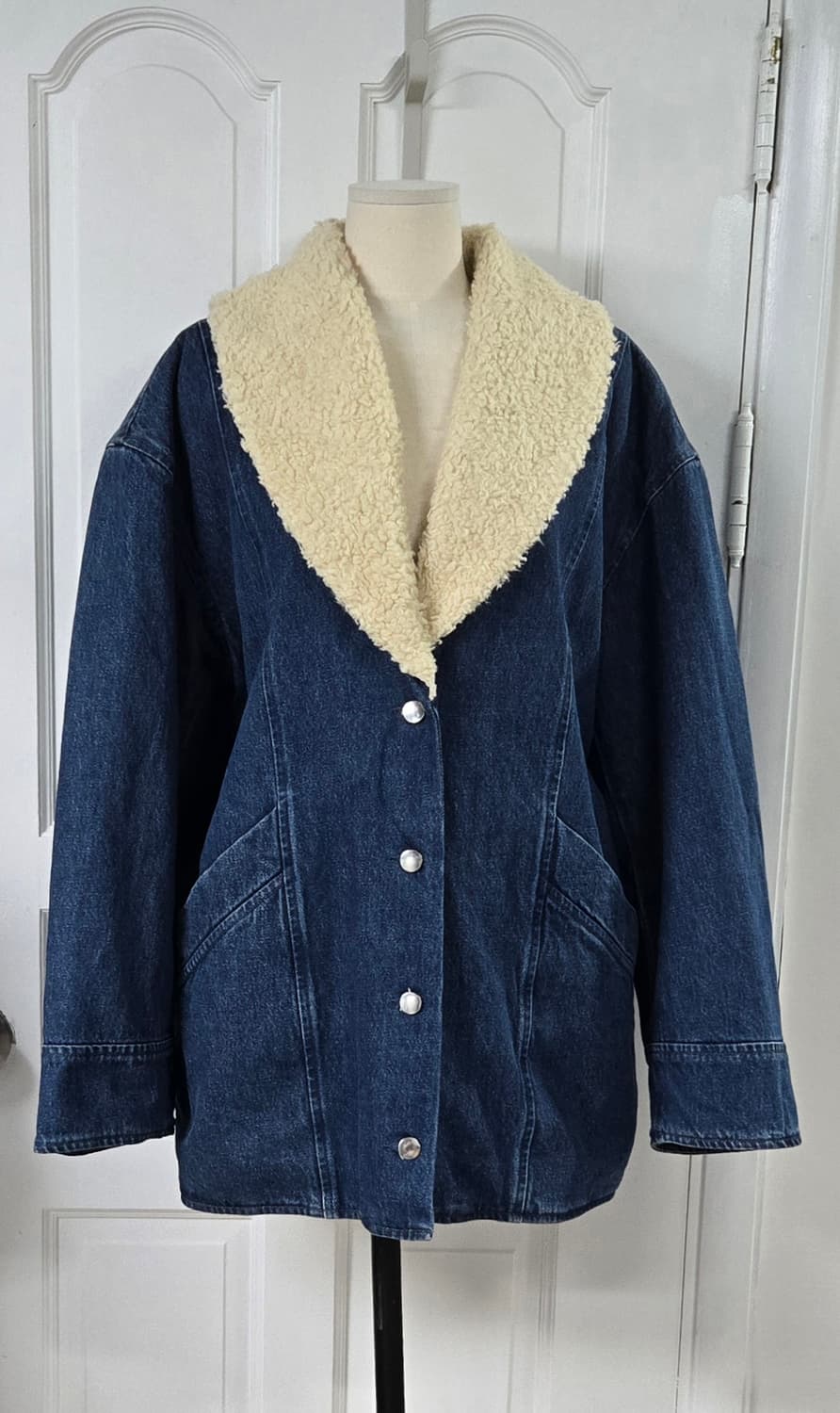 앤아더스토리즈 데님 시어링코트 상품이미지2