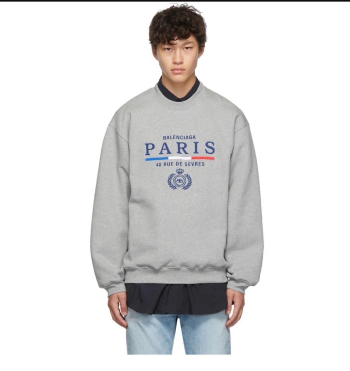 정품 발렌시아가 자수로고 맨투맨 상품이미지2