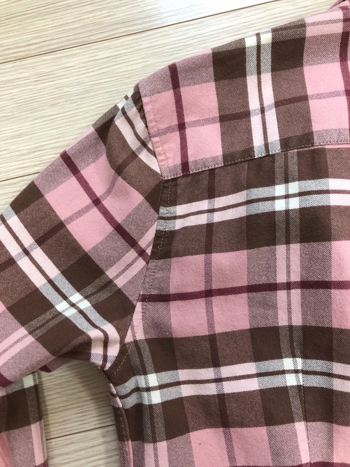 M 티니위니 핑크 체크 셔츠 남방 y2k 빈티지 상품이미지7