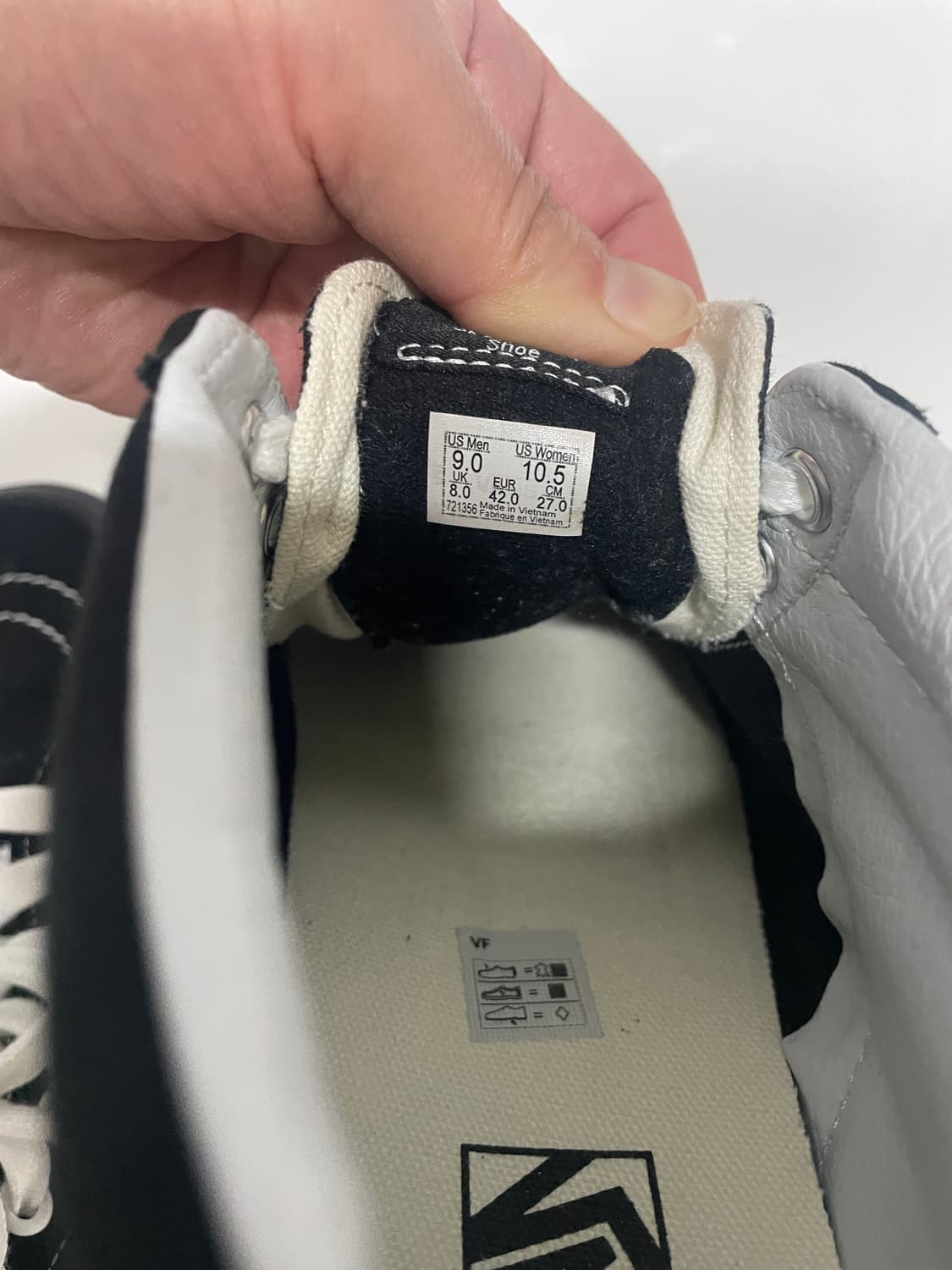 반스 스케이트 하이 블랙 불꽃 270mm 상품이미지5