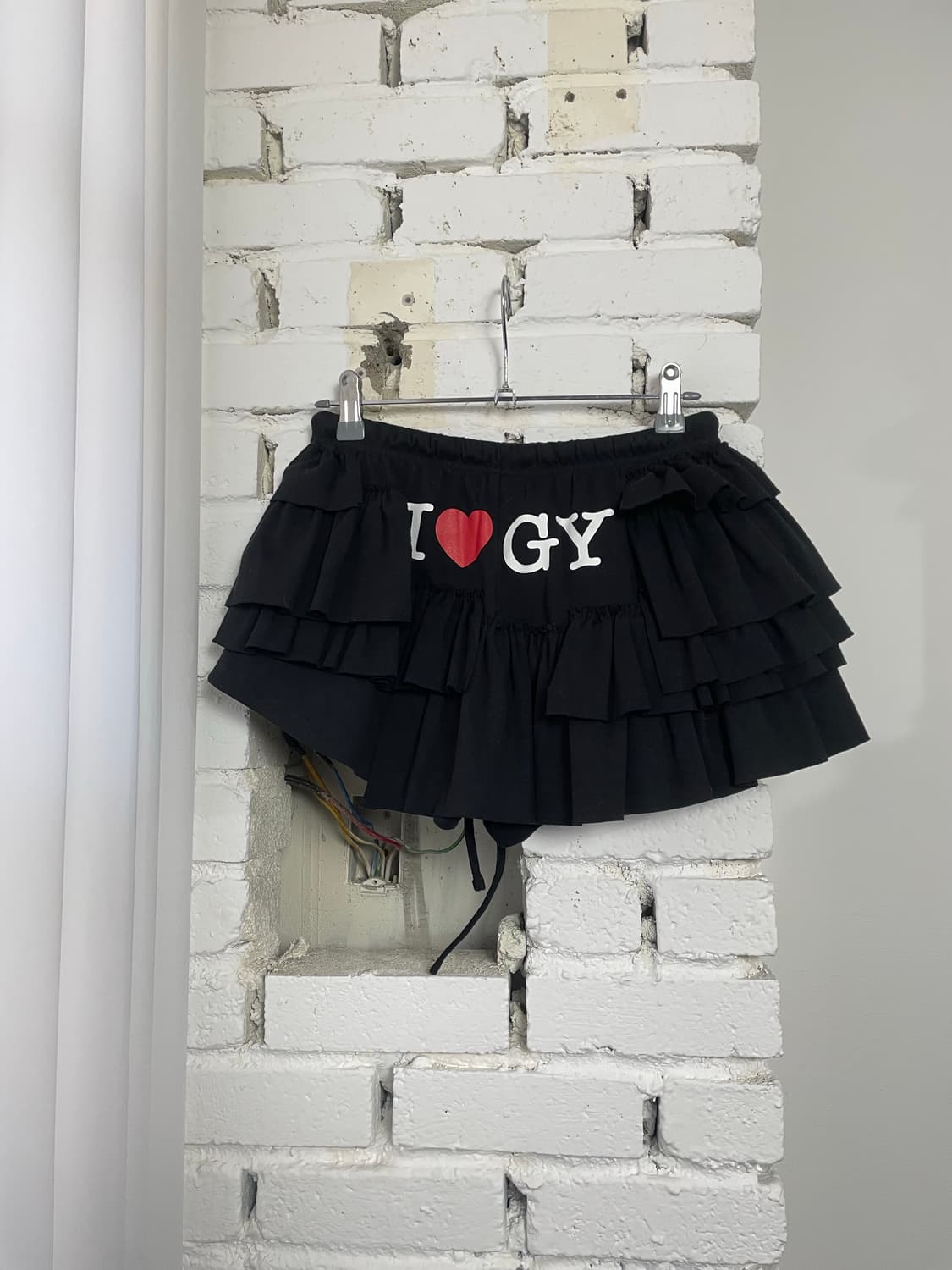 JPN 블랙 캉캉 하트 프릴 스커트 상품이미지2