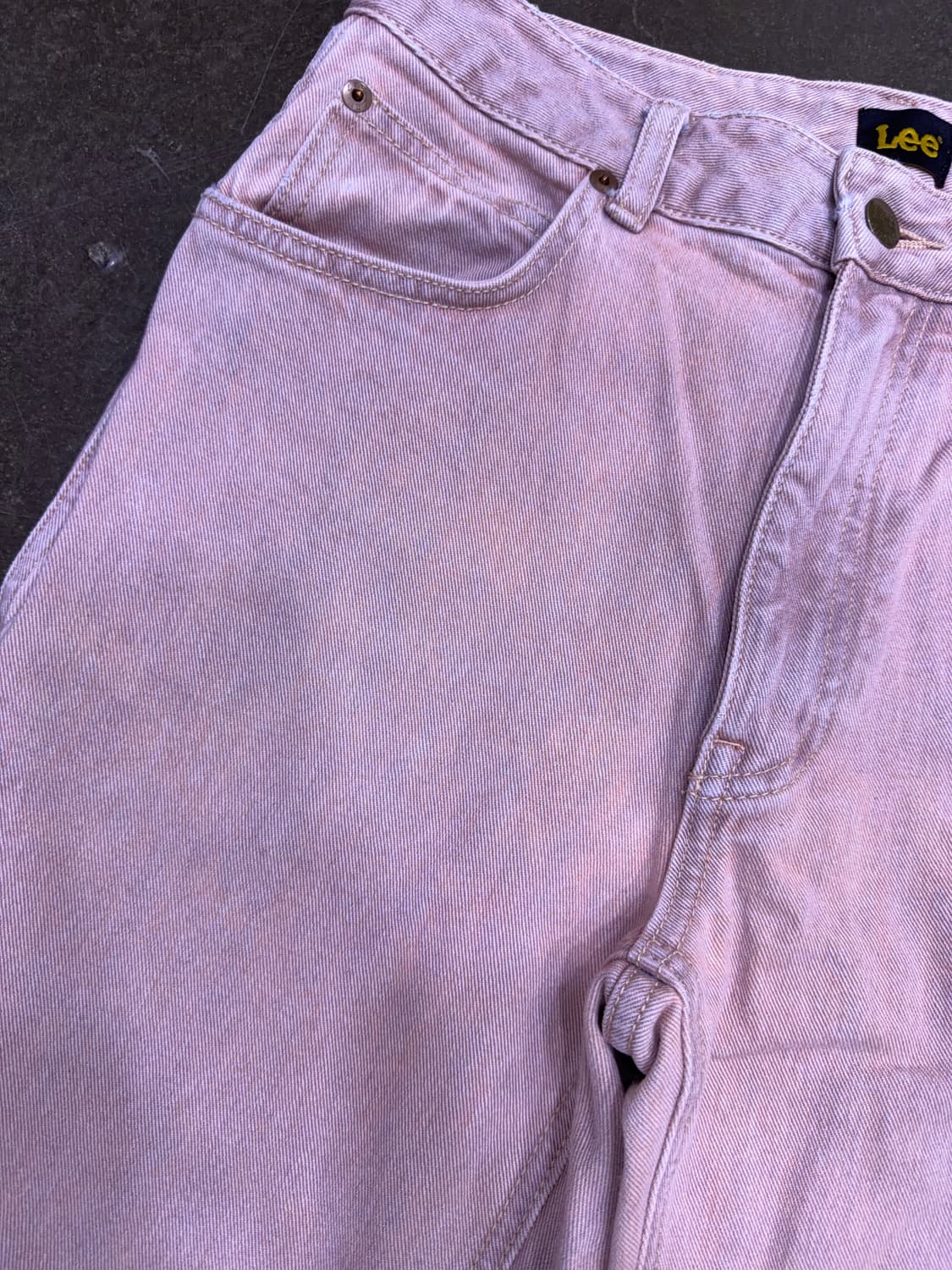 Lee 리 빈티지 인디언핑크 피그먼트 와이드핏 데님팬츠 27 상품이미지4