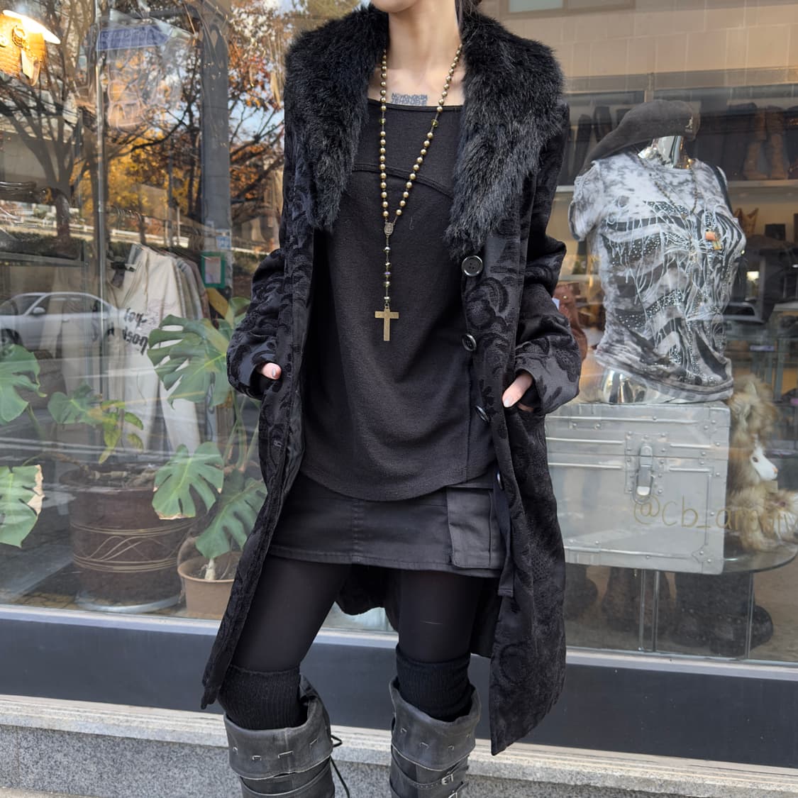 00s 조지 바로크 페이크 퍼 코트 상품이미지1