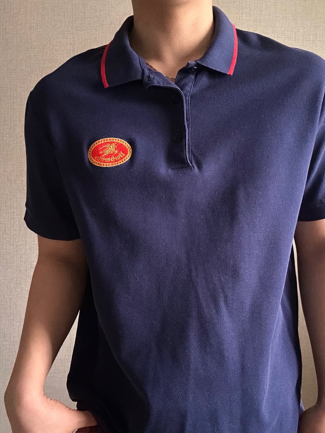 버버리 포인트 로고 네이비 pk 반팔 티셔츠 상품이미지4