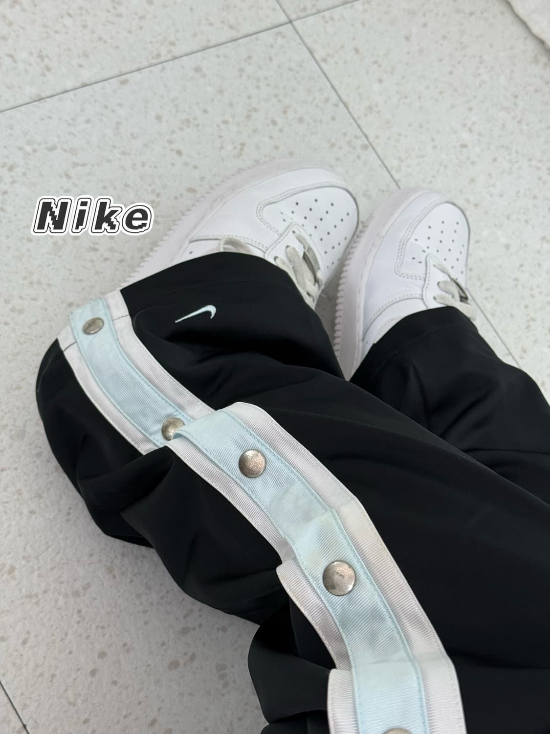 나이키 스카이블루 사이드버튼 트랙팬츠 상품이미지5