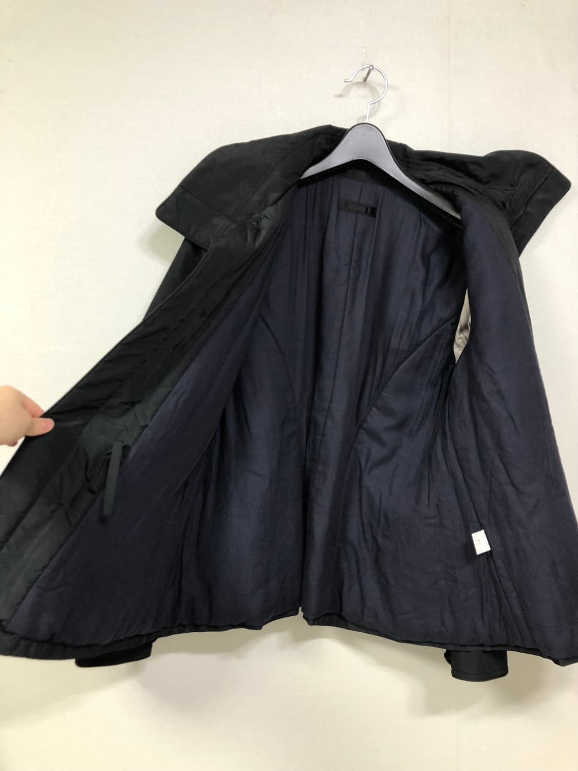 한섬 시스템 여성 하이넥 레이어드 경량 패딩 자켓 _ 블랙  상품이미지9