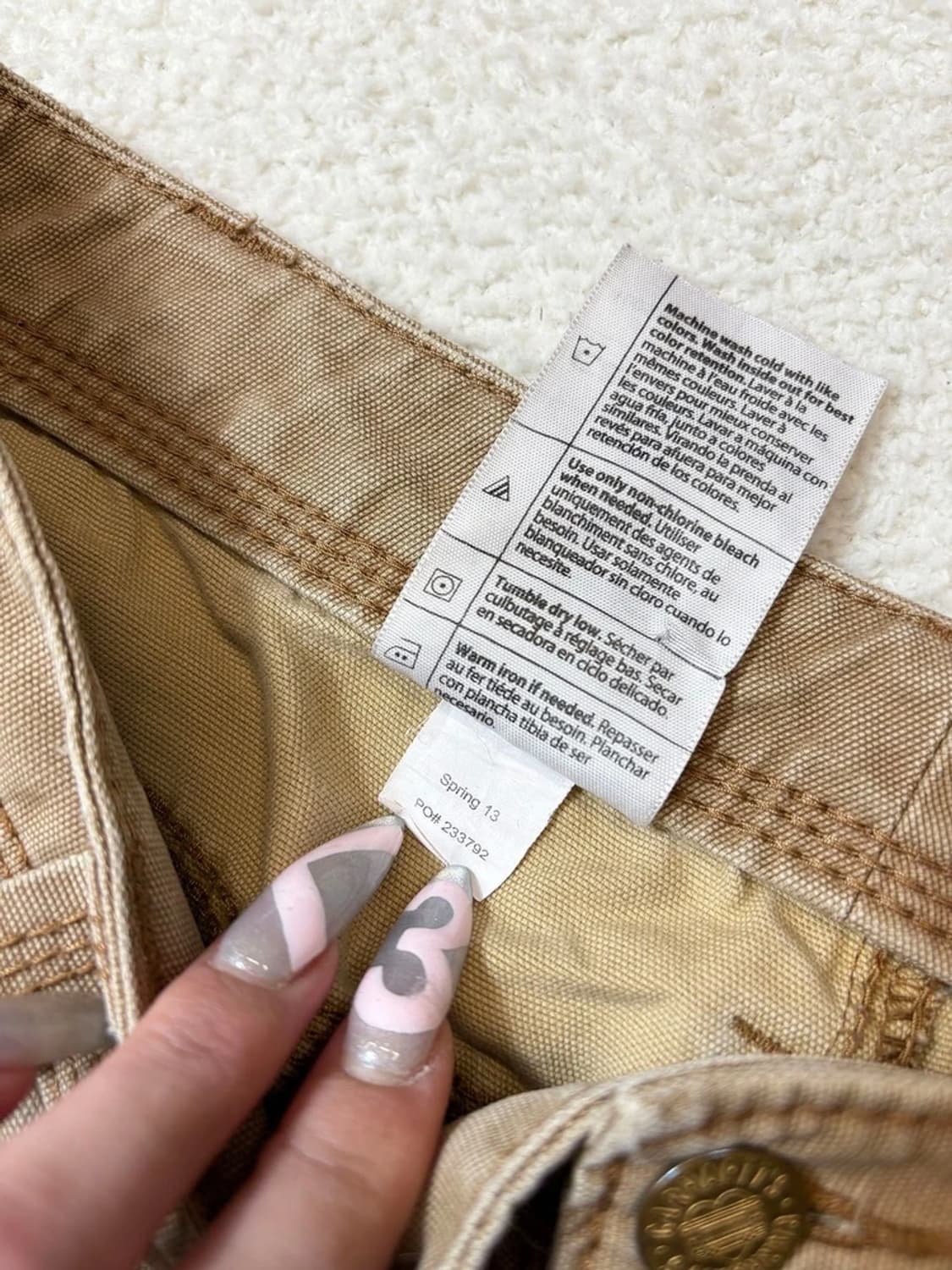 칼하트 00's 워시드 더블니 카고 팬츠 PN6273 상품이미지8