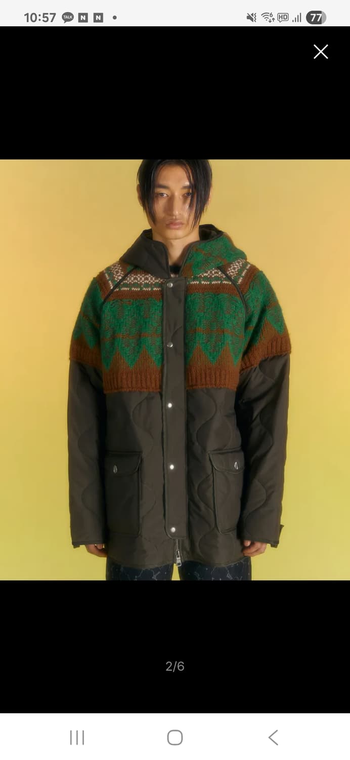 엔더슨벨 니트패치 퀼티드 파카XL 상품이미지2