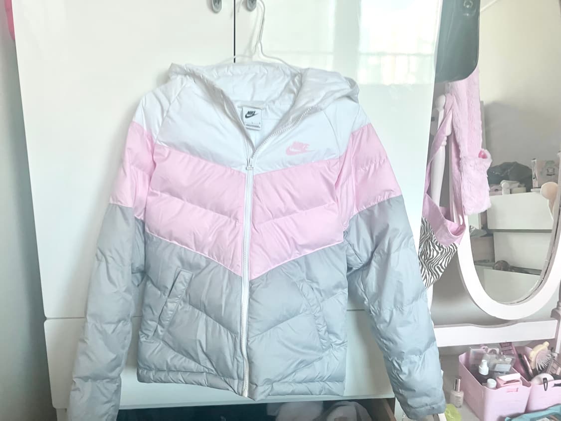 나이키 회색핑크 경량패딩 딸기우유 stc빈티지 히메갸루 상품이미지1