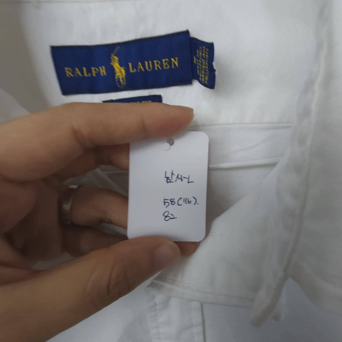 77(110) 폴로랄프로렌 정품 긴팔 셔츠 화이트  상품이미지8
