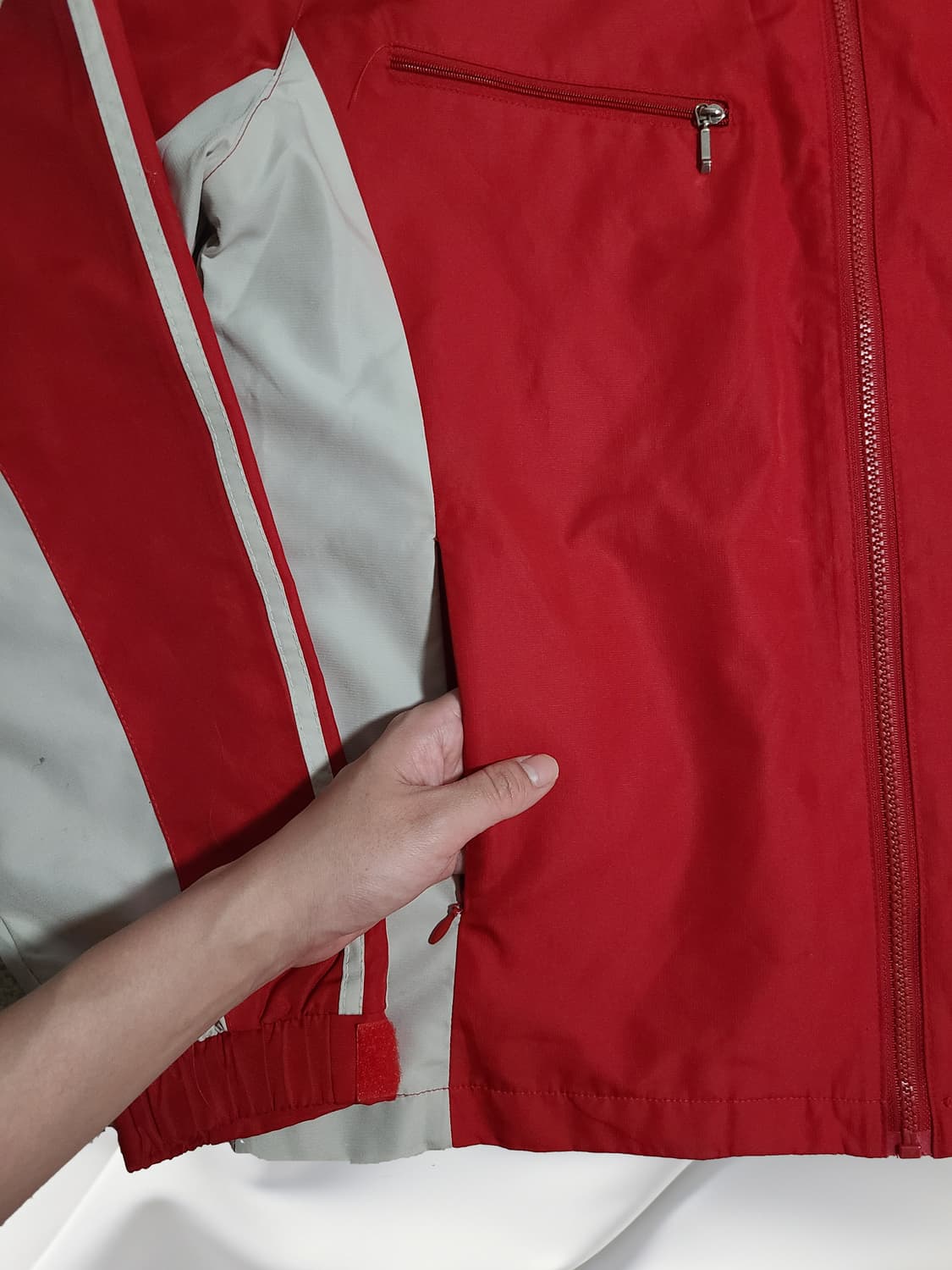아디다스 100 레드/화이트 트랙탑 빈티지 바람막이 레트로 올드스쿨 상품이미지4