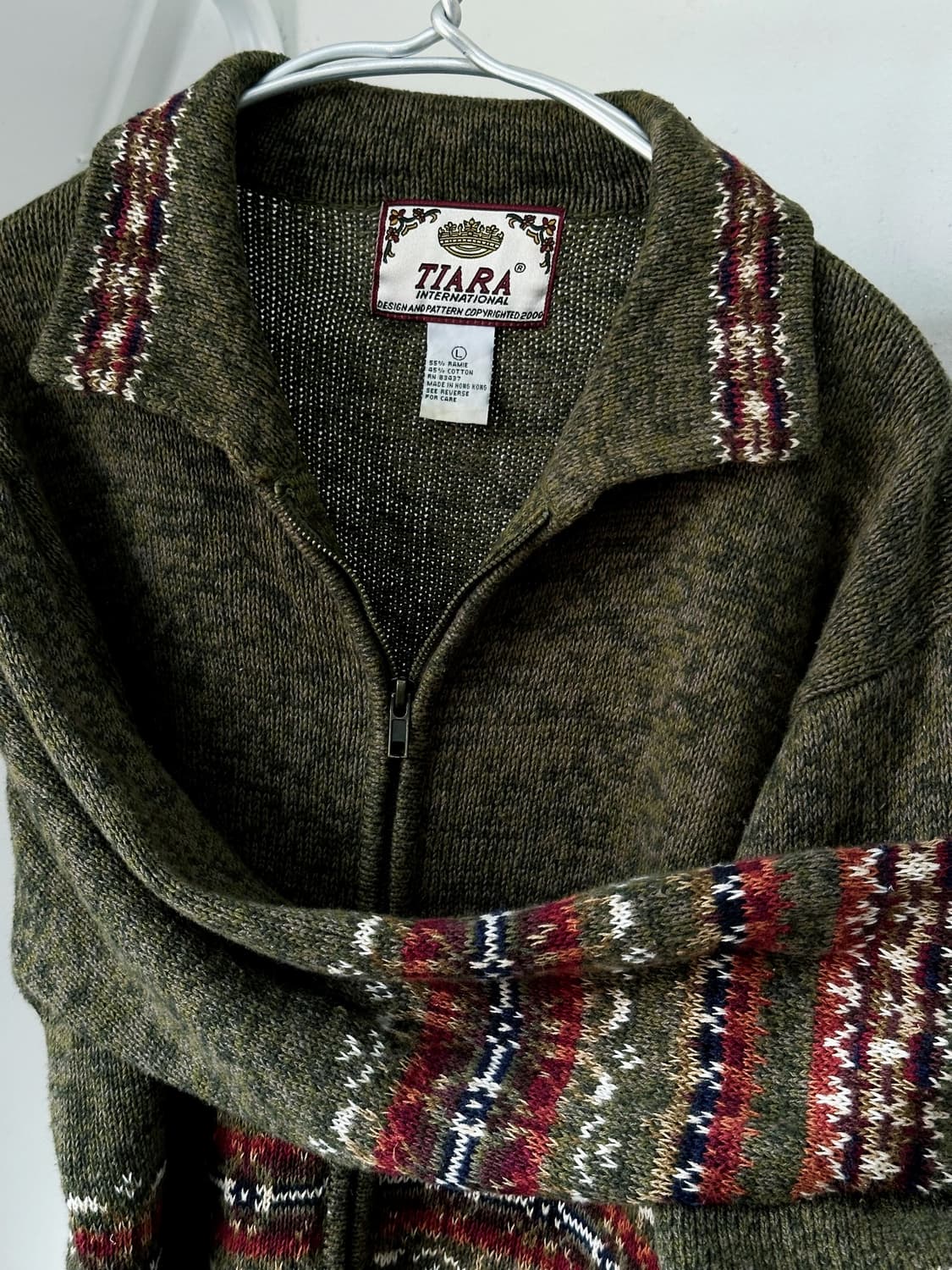 Pattern knitted zip jacket 상품이미지8