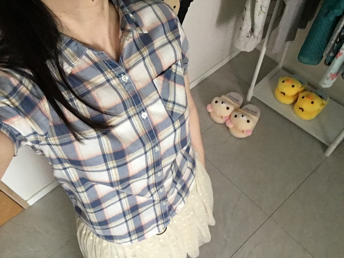 체크 퍼프 셔츠 상품이미지4
