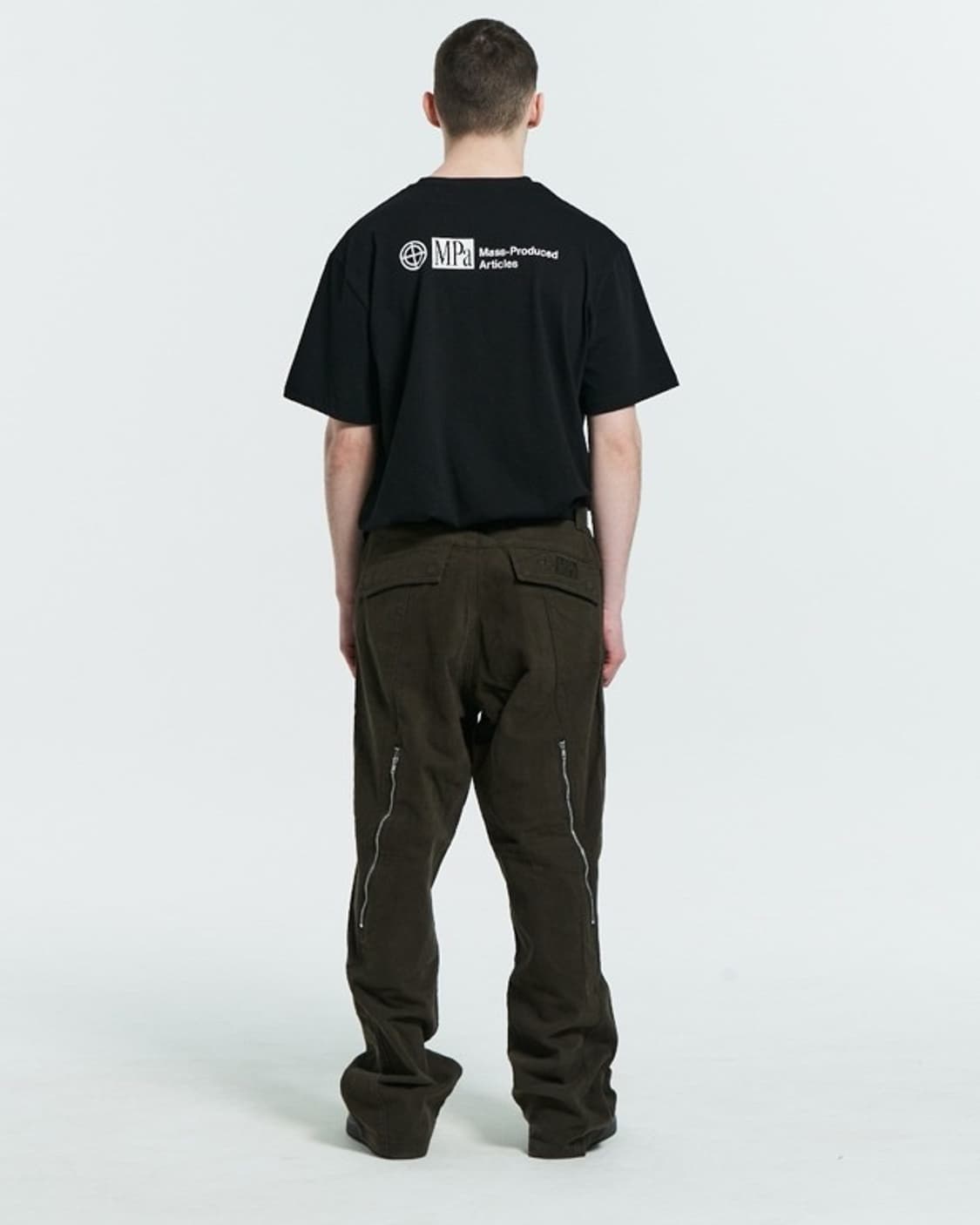 플라스틱프로덕트 MPa 웨이브 지퍼 팬츠 브라운 s사이즈 상품이미지1