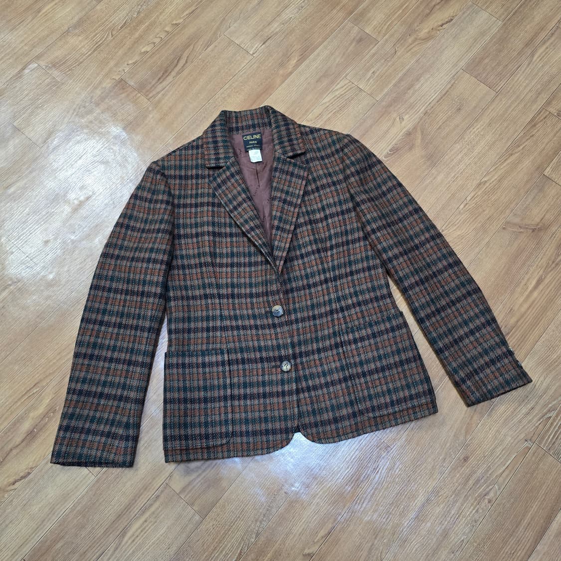 Celine 셀린느 울 체크 자켓  55~66 상품이미지1