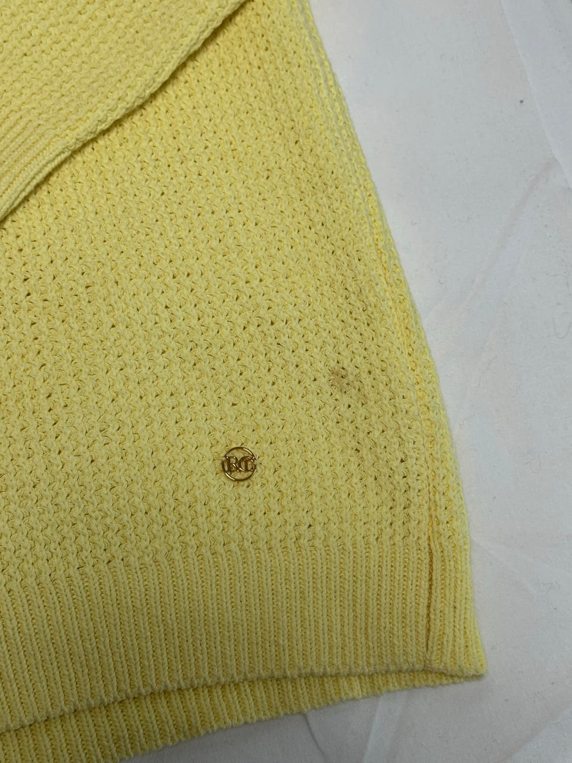 렉토 / 오픈 카라 폴로 니트 (옐로우) / L 상품이미지5